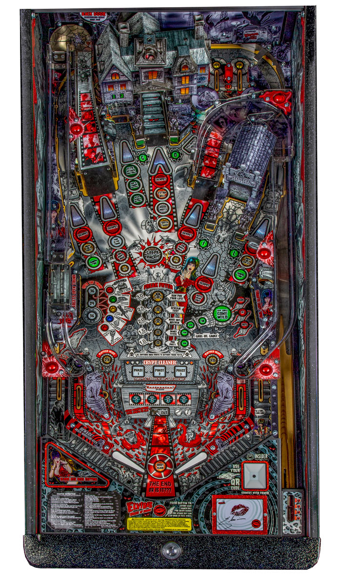 Elvira's House of Horrors: Blood Red Kiss LE Pinball Machine - Playfield Plan